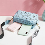 Geometry Small Crossbody Bag Shoulder Bags Purse PU Leather Handbag