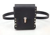 PU Cell Phone Waist Bag with Rivet Decoration for Women
