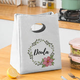 Garland Print Lunch Bag for Women Portable Lunchbags Thermal Breakfast Box