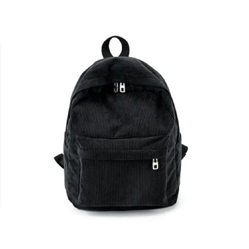 Corduroy Backpack for Women Teenger Girl Travel School Bags