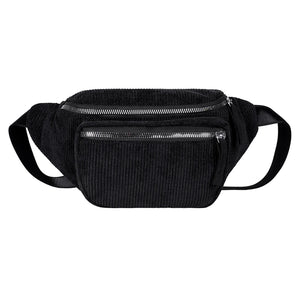 Corduroy Fanny Chest Pack Crossbody Bag Lightweight Daily