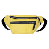 Corduroy Fanny Chest Pack Crossbody Bag Lightweight Daily