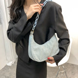 Corduroy Women Bags Preppy Style Shoulder Underarm Bag