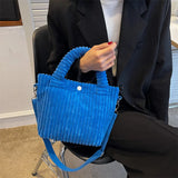 Corduroy Bucket Shoulder Bag Women's Handbag