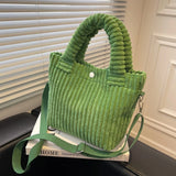 Corduroy Bucket Shoulder Bag Women's Handbag