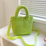 Corduroy Bucket Bag for Women