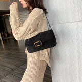 Corduroy Women's Shoulder Top-Handle Bag Underarm Purse