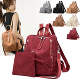 Corduroy Women Backpack Large Capacity School Bags for Girls
