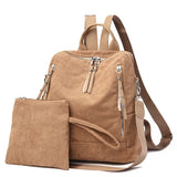 Corduroy Women Backpack Large Capacity School Bags for Girls