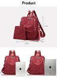 Corduroy Women Backpack Large Capacity School Bags for Girls