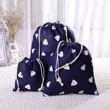 Reusable Cotton Drawstring Shopping Bag Eco Grocery Cloth Pouch