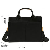 Cotton Canvas Shoulder Bag Large Capacity Foldable Reusable Shopping Bag