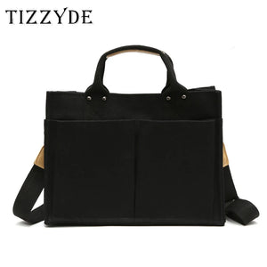 Cotton Canvas Shoulder Bag Large Capacity Foldable Reusable Shopping Bag