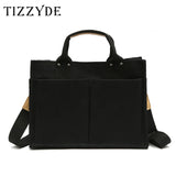 Cotton Canvas Shoulder Bag Large Capacity Foldable Reusable Shopping Bag