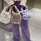 Chain Women Shoulder Bag Crochet Hand-woven Messenger Bag