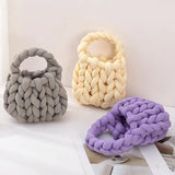 Chain Women Shoulder Bag Crochet Hand-woven Messenger Bag