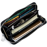 Cow Leather Women RFID Phone Bag Shoulder Purse Wallet Case