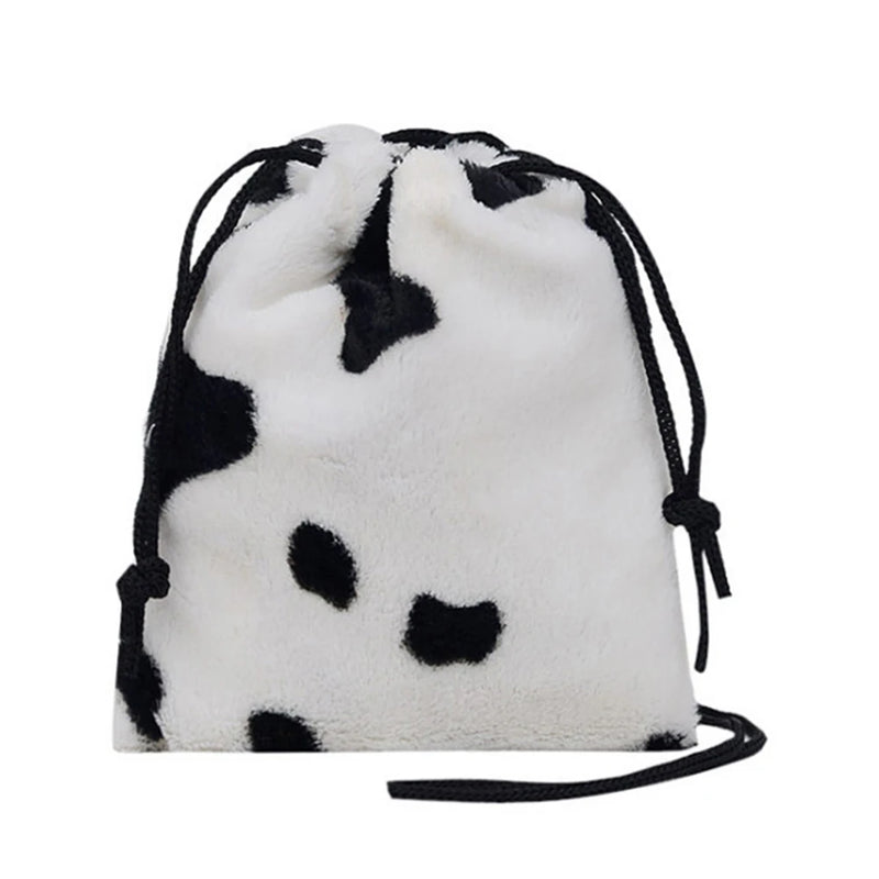 Leopard Printed Plush Crossbody Bag for Women