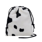 Leopard Printed Plush Crossbody Bag for Women