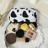 Cow Milk Printed Women Handbag Nylon Underarm Shoulder Bags