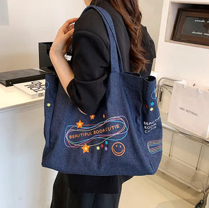 Cowboy Tote Bag Women Handbags Large Capacity Shoulder Bag