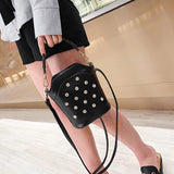 Cowhide Backpack Diamond Shoulder Bag Women's Messenger Bag