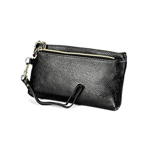 Cowhide Women's Wallet Car Key Bag Small Hand Bag Thin Phone Purse