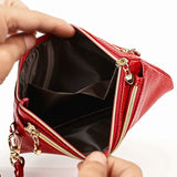 Cowhide Women's Wallet Car Key Bag Small Hand Bag Thin Phone Purse