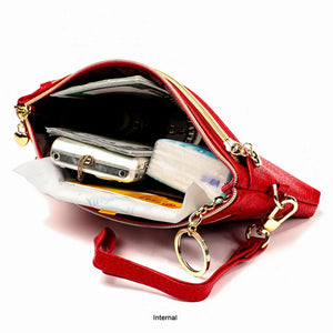 Cowhide Women's Wallet Car Key Bag Small Hand Bag Thin Phone Purse