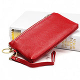 Cowhide Women's Wallet Car Key Bag Small Hand Bag Thin Phone Purse