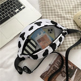 Cows Print Waist Pack Fanny Pack for Women Girls Small Adjustable Hip Pack Bum B