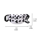 Cows Print Waist Pack Fanny Pack for Women Girls Adjustable Hip Pack