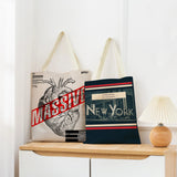 ECO Shopping Bag Foldable Portable Women Handbag Double Sided Print