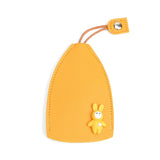 Cute Cartoon Pull Out Key Bag for Women Car Key Holder PU Leather Keychain Pouch
