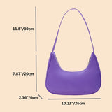Crescent Shoulder Bag Lady Casual Small Messenger Bags Solid Outdoor Traveling B