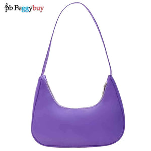 Crescent Shoulder Bag Lady Casual Small Messenger Bags Solid Outdoor Traveling B