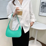 Crescent Shoulder Bag Lady Casual Small Messenger Bags Solid Outdoor Traveling B