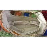 Colorful Straw Beach Bag Tasselled Women Travel Handbag