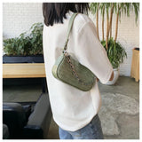 Crocodile Pattern Mini PU Leather Shoulder Bag for Women