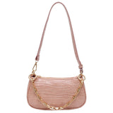 Crocodile Pattern Mini PU Leather Shoulder Bag for Women with Chain Hand Bag