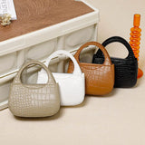 Crocodile Pattern Shoulder Womens Bag PU Leather Short Handle Mini Handbag