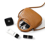 Crocodile Pattern Shoulder Womens Bag PU Leather Short Handle Mini Handbag