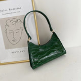 Crocodile Pattern Ladies Handbag PU Leather Retro Shoulder Bag