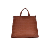 Crocodile Pattern Leather Shoulder Bag for Women Large Capacity Tote