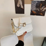 Crocodile Pattern Messenger Bag Womens PU Leather Small Square Flap Shoulder Cro