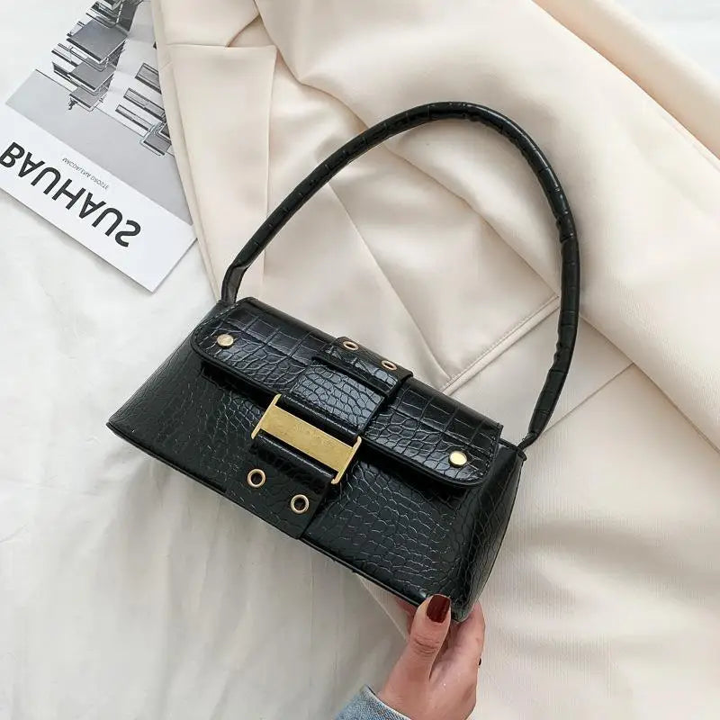 Crocodile Pattern Retro Women's Handbag Shoulder Tote