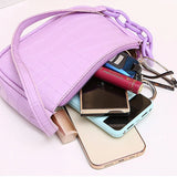 Crocodile Pattern Mini Shoulder Bag Clutch Purse