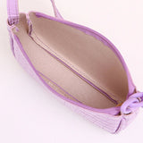 Crocodile Pattern Mini Shoulder Bag Clutch Purse