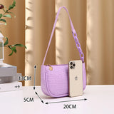 Crocodile Pattern Mini Shoulder Bag Clutch Purse