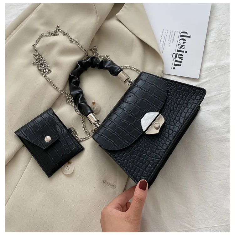 Crocodile Pattern Women Bags MINI PU Leather Shoulder Bags for Women